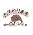 卓球女子のスタンプ（個別スタンプ：7）