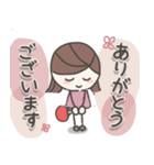 卓球女子のスタンプ（個別スタンプ：8）