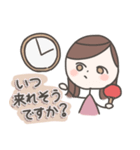 卓球女子のスタンプ（個別スタンプ：10）