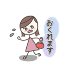 卓球女子のスタンプ（個別スタンプ：12）