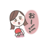 卓球女子のスタンプ（個別スタンプ：18）