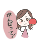 卓球女子のスタンプ（個別スタンプ：19）