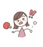 卓球女子のスタンプ（個別スタンプ：20）