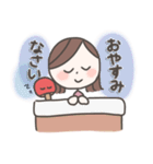 卓球女子のスタンプ（個別スタンプ：21）