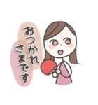 卓球女子のスタンプ（個別スタンプ：25）