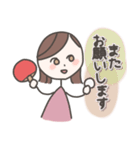 卓球女子のスタンプ（個別スタンプ：29）