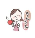 卓球女子のスタンプ（個別スタンプ：30）
