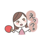 卓球女子のスタンプ（個別スタンプ：31）
