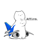 飛行機猫-挨拶スタンプ ver青塗装（個別スタンプ：14）