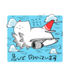 飛行機猫-挨拶スタンプ ver赤塗装（個別スタンプ：13）
