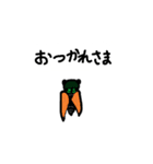 【子供のらくがき】昆虫と虫取り少年（個別スタンプ：11）