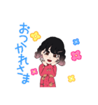 パジャマの女の子（個別スタンプ：4）