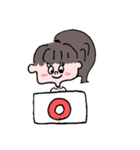ポニーテールの女の子1（個別スタンプ：1）