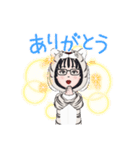 着ぐるみメガネ女子（個別スタンプ：2）