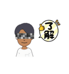 モザイクされた無念な男（個別スタンプ：2）