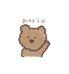 クレヨンで描いたくま（個別スタンプ：3）