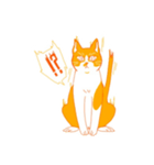 ハチワレ（オレンジ）（個別スタンプ：1）