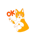 ハチワレ（オレンジ）（個別スタンプ：5）