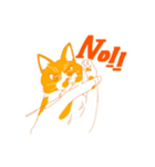 ハチワレ（オレンジ）（個別スタンプ：10）
