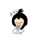 ちょんまげ女子と相棒のうさぎ（個別スタンプ：2）