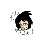 ちょんまげ女子と相棒のうさぎ（個別スタンプ：3）