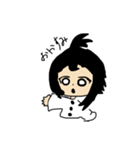 ちょんまげ女子と相棒のうさぎ（個別スタンプ：4）