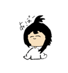 ちょんまげ女子と相棒のうさぎ（個別スタンプ：5）