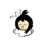 ちょんまげ女子と相棒のうさぎ（個別スタンプ：6）