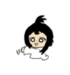 ちょんまげ女子と相棒のうさぎ（個別スタンプ：17）