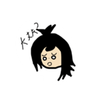 ちょんまげ女子と相棒のうさぎ（個別スタンプ：19）