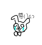 ちょんまげ女子と相棒のうさぎ（個別スタンプ：24）