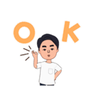 クセになる顔を作りました。私の私です。（個別スタンプ：1）