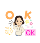 hongjunスタンプ 女性（個別スタンプ：1）