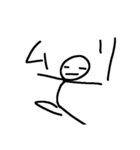 棒人間(制作時間5分)（個別スタンプ：2）