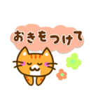 かわいい茶トラ猫[太文字＆使える言葉]（個別スタンプ：18）