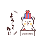 ○ クイズに答えるふう ’僕とくま’ ○（個別スタンプ：6）