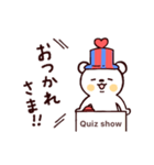 ○ クイズに答えるふう ’僕とくま’ ○（個別スタンプ：14）