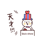 ○ クイズに答えるふう ’僕とくま’ ○（個別スタンプ：15）