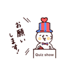 ○ クイズに答えるふう ’僕とくま’ ○（個別スタンプ：19）