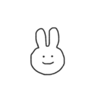 表情で伝えるうさちゃん（個別スタンプ：1）