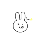 表情で伝えるうさちゃん（個別スタンプ：3）