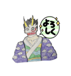 鬼面 天狗面（個別スタンプ：1）