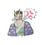 鬼面 天狗面（個別スタンプ：3）