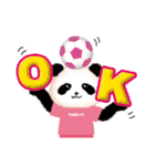 サッカーするよ☆ふわっとPINKパンダちゃん（個別スタンプ：4）