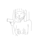 ちょっと雑な手描きスタンプ（個別スタンプ：2）