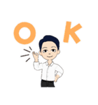 メガネをかけていない僕の友達（個別スタンプ：1）