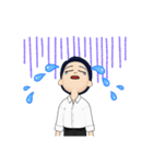 メガネをかけていない僕の友達（個別スタンプ：8）