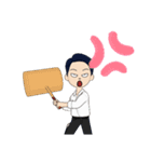 メガネをかけていない僕の友達（個別スタンプ：15）