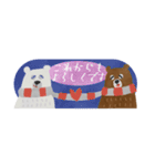 省スペース！絵本風クマさんスタンプ（個別スタンプ：36）