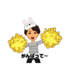 ボーダー大好き女子のシンプルスタンプ（個別スタンプ：12）